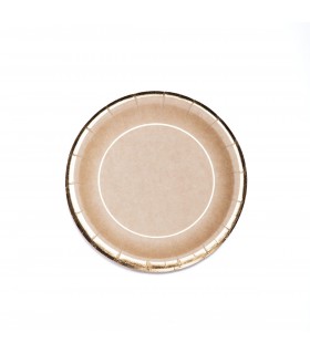 Plato de Polipapel con Stamping Dorado Guardas x 8
