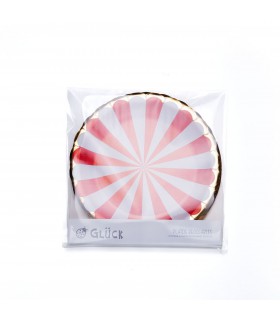 Plato de Polipapel Ruleta Blanca y Roja x 8