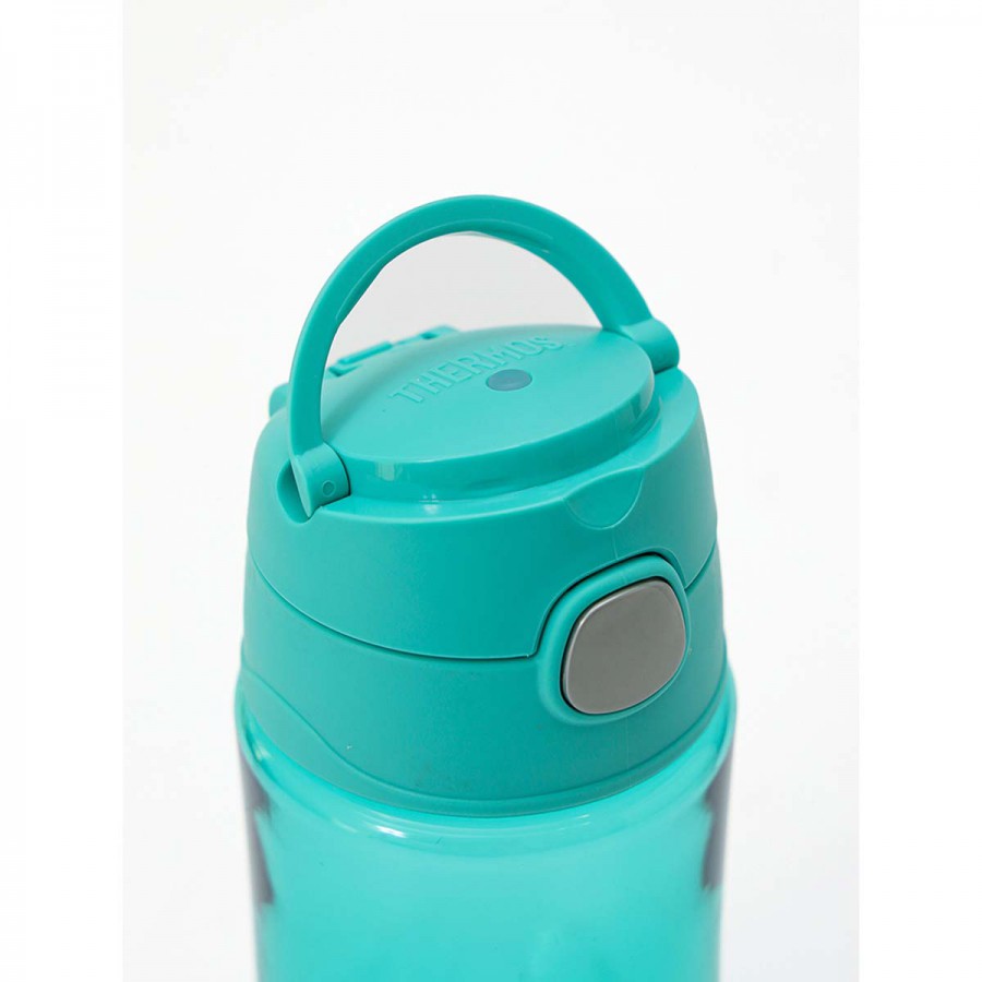 Botella Plástica con Pulsador Thermos Funtainer 470 ml Aqua Neón