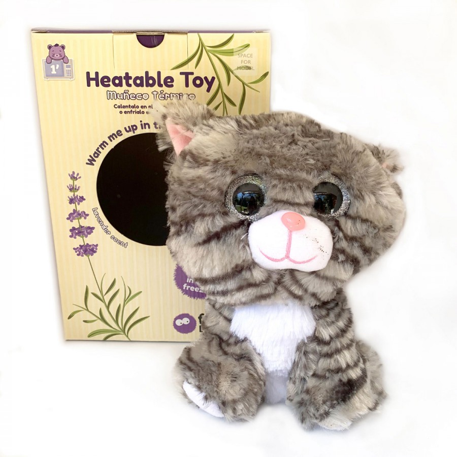 Peluche Térmico Gatito Gris Fur Buddies