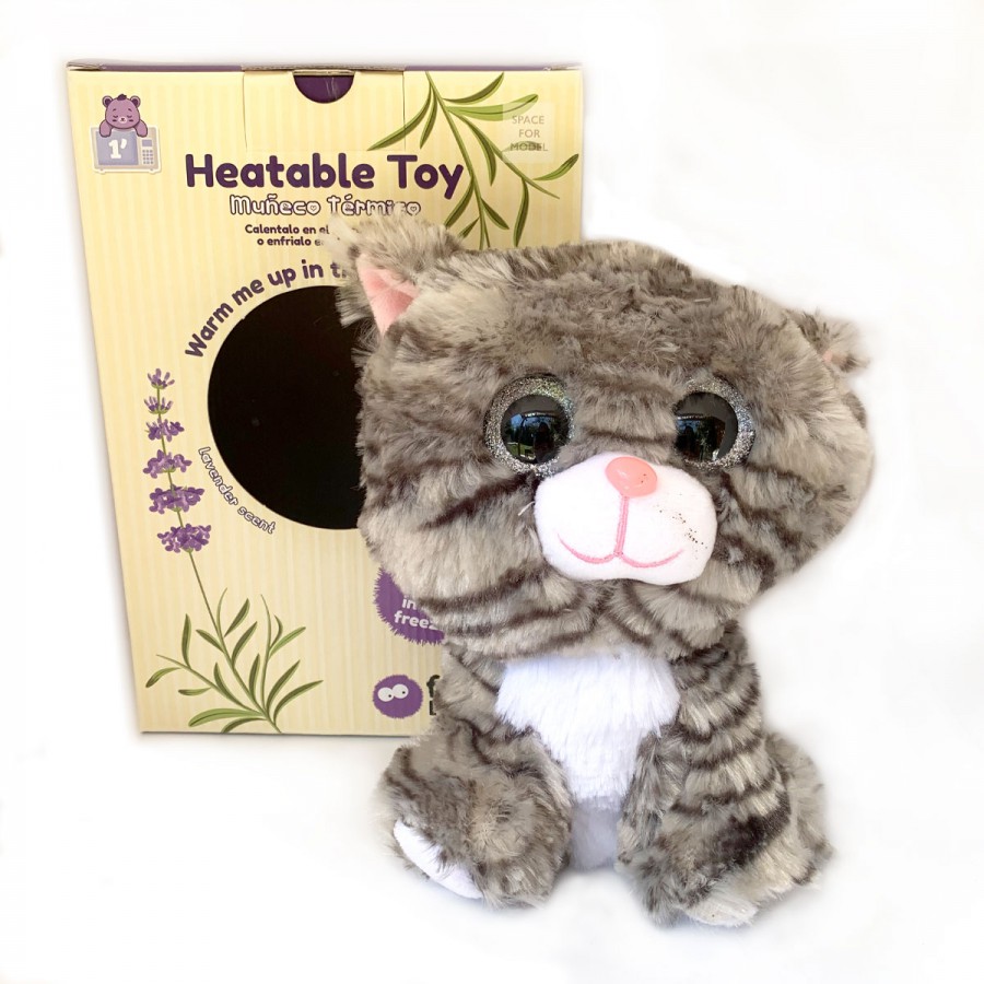 Peluche Térmico Gatito Gris Fur Buddies