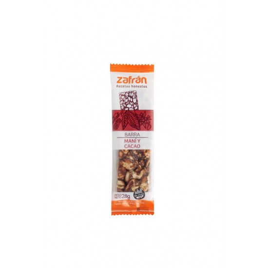 Barrita Zafran de maní y cacao sin TACC