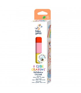 Crayones Cubo Rainbow Colour Haku Yoka x 6