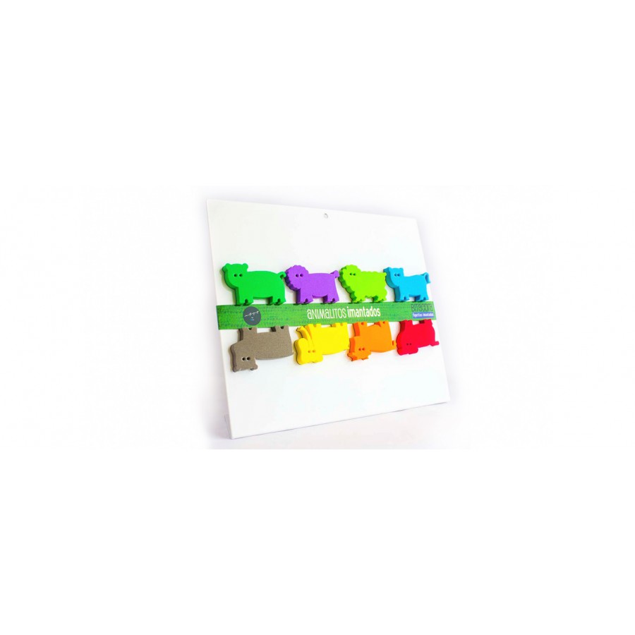 Pizarra Metálica y Bitácora Animalitos Imantados Juguetes Clap