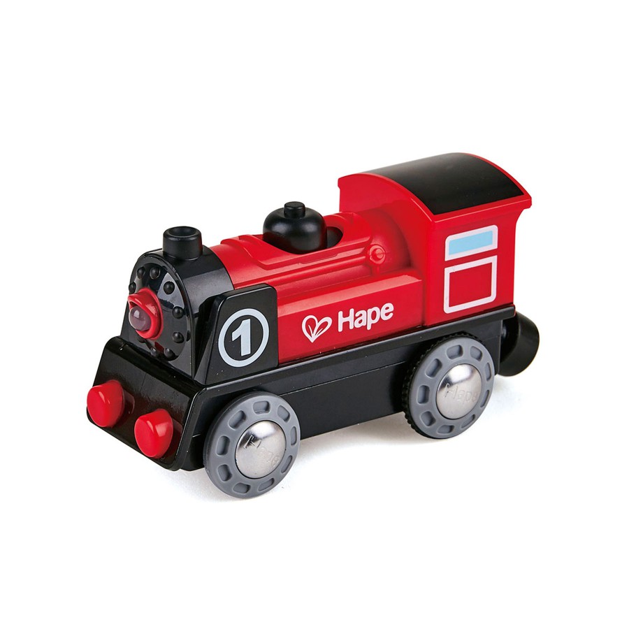 Locomotora Roja a Pilas para Tren de Juguete Hape