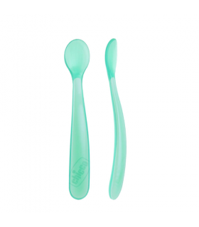 Cucharas de Silicona Chicco 6m+ Azul