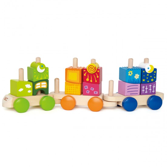 Tren de Bloques de Madera Fantasía de Juguete Hape