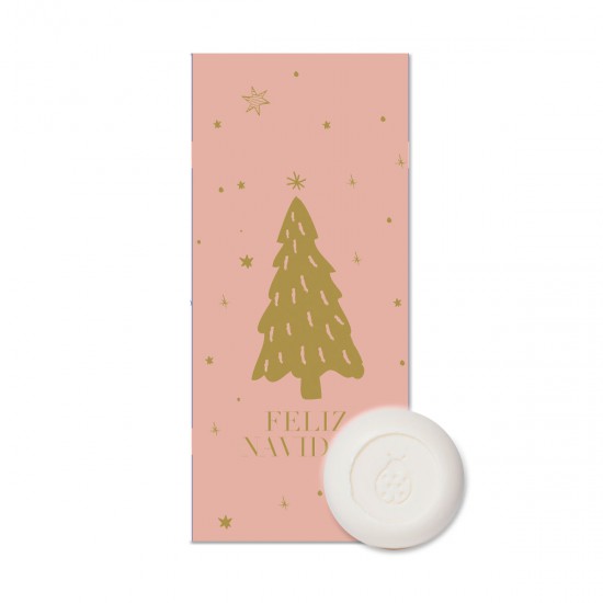 Caja Jabón Stamping Navidad Rosa