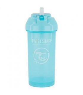 Vaso con bombilla Twistshake 360ml Celeste