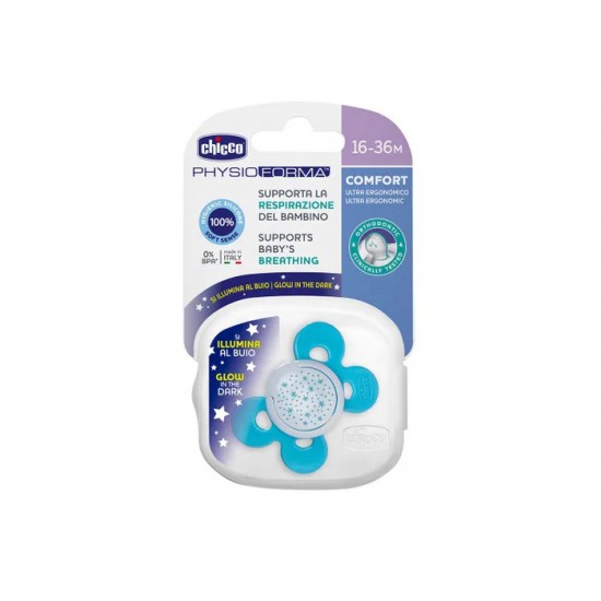 Chupete Physio Comfort 16 a 36 M Blue Lumi