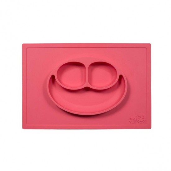Plato de Silicona EZPZ Happy Mat Coral