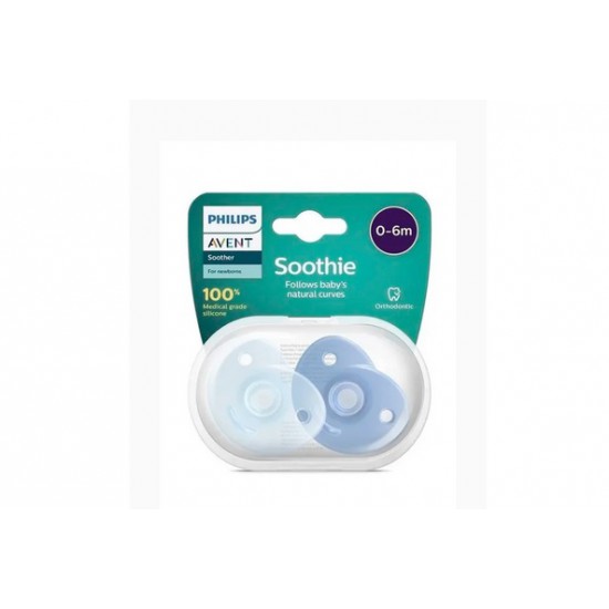 Avent Chupete Soothie Celeste 0-6 m x2