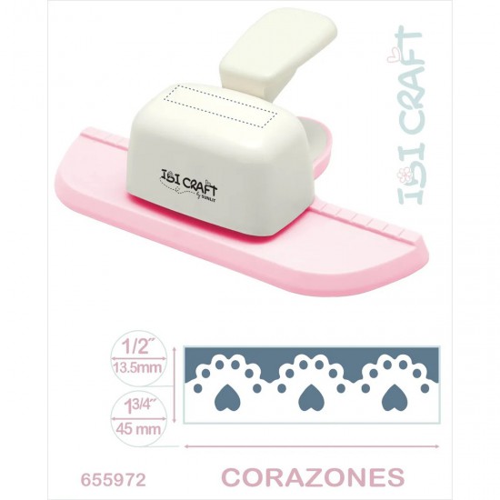 Perforadora Artística de Guardas Jumbo Corazones Ibicraft