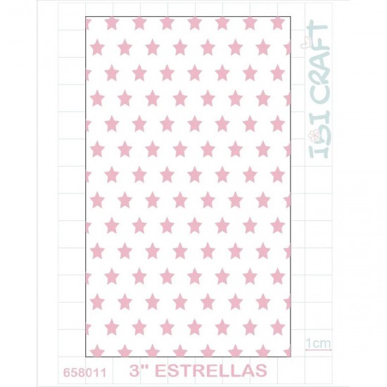 Plantilla de 3 pulg Texturado 2D Estrellas Ibicraft