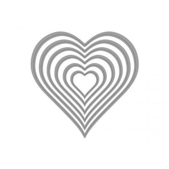 Troquel de 3 pulg Corazones Ibicraft