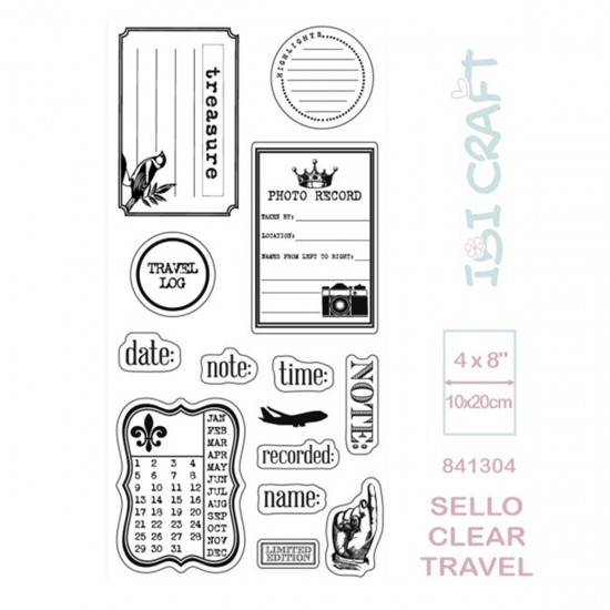 Sello Siliconado Cristal 4 x 8 pulg Travel Ibicraft