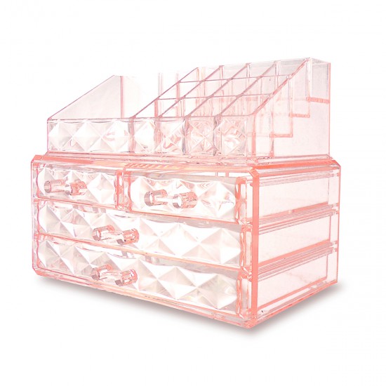 Organizador de Escritorio Crafter Cristal Rosa Ibicraft