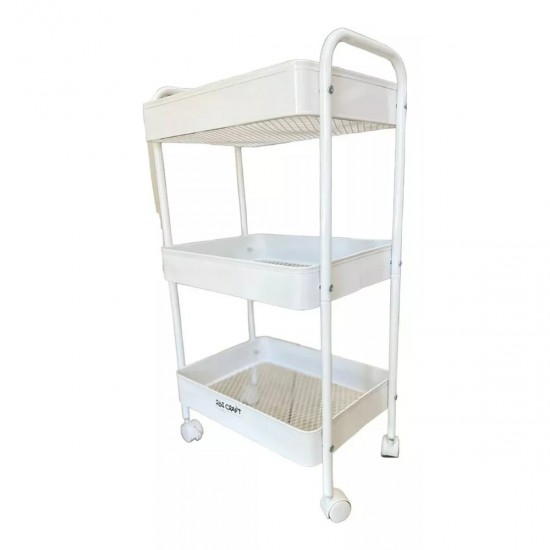 Carro Organizador Móvil Rosa 43 x 78 x 31 cm Blanco Ibicraft