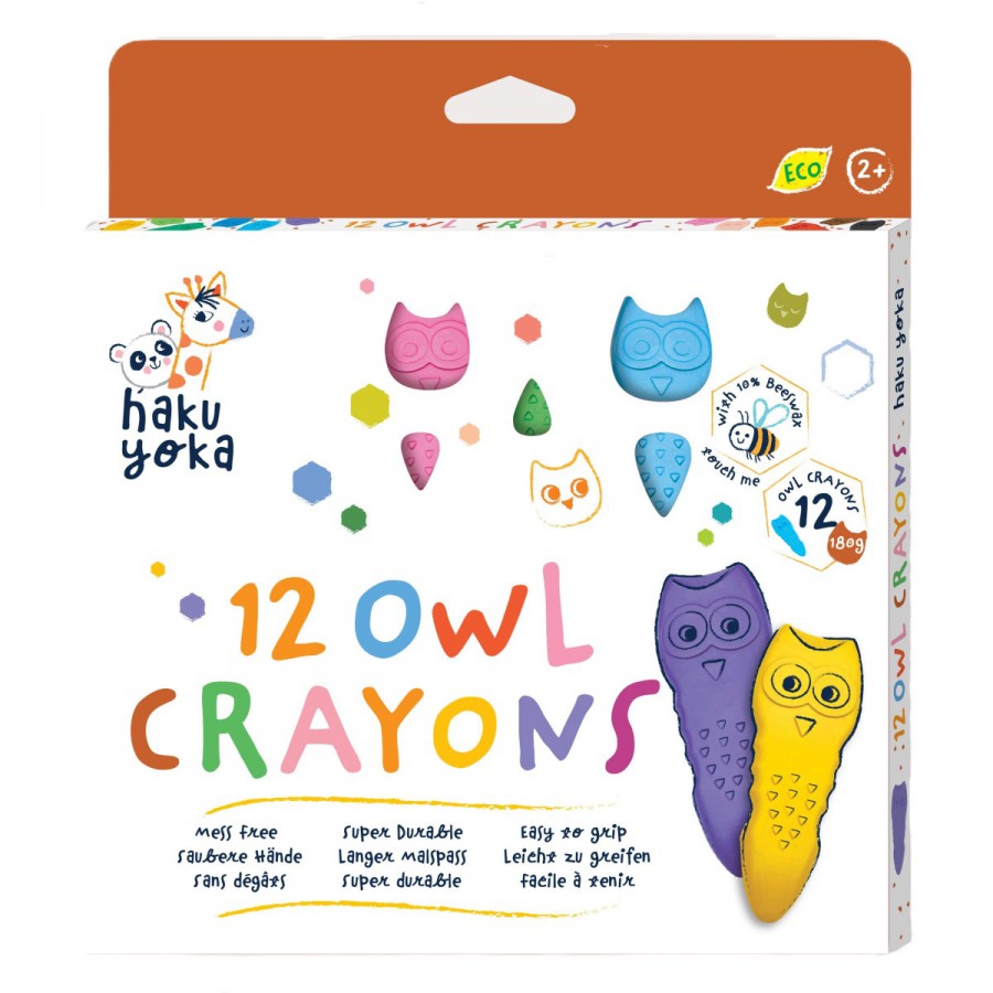 Crayones Owl Haku Yoka x 12