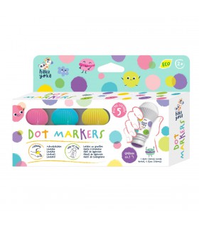 Marcadores Dot de 5 Colores Pastel Haku Yoka