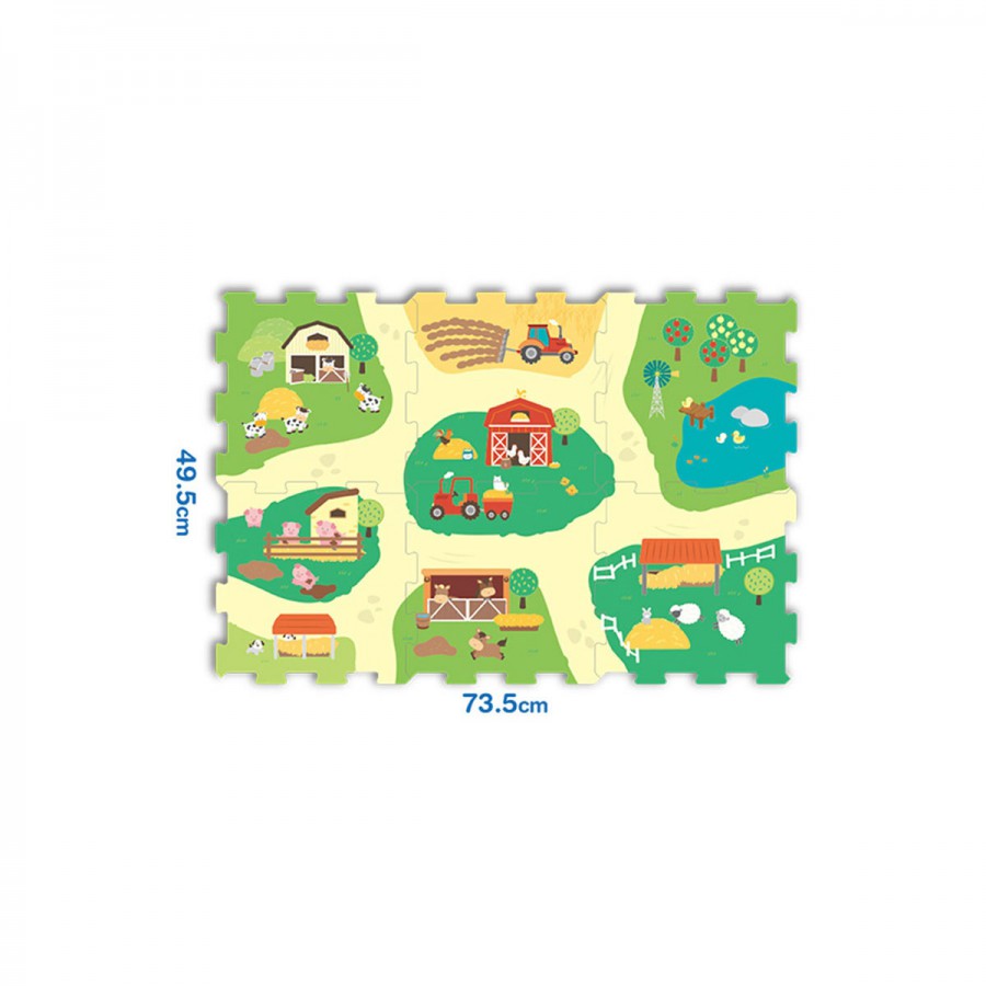 Piso de Goma Eva - Paseo en la Granja 73 x 49 cm