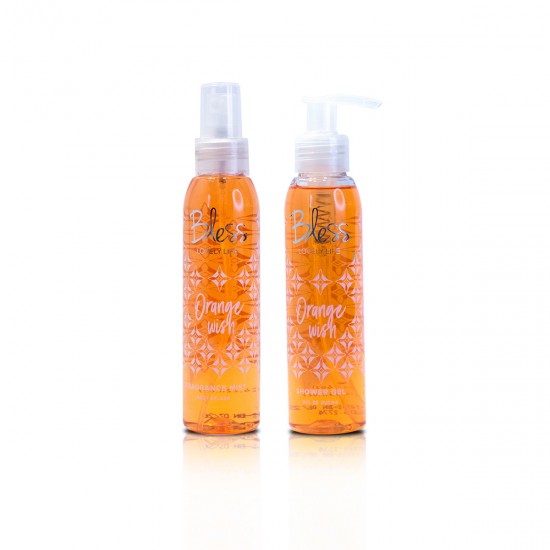 Dúo Orange Wish Body Splash y Shower Gel Bless