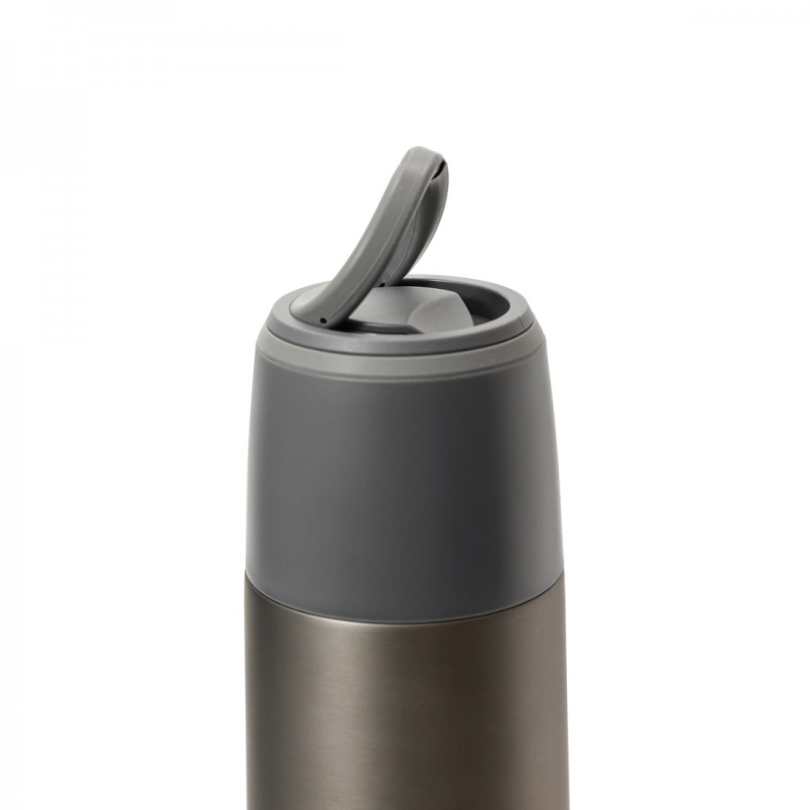 Termo 1000 ml con Tapa a Rosca Pico Vertedor y Taza Thermos Gris