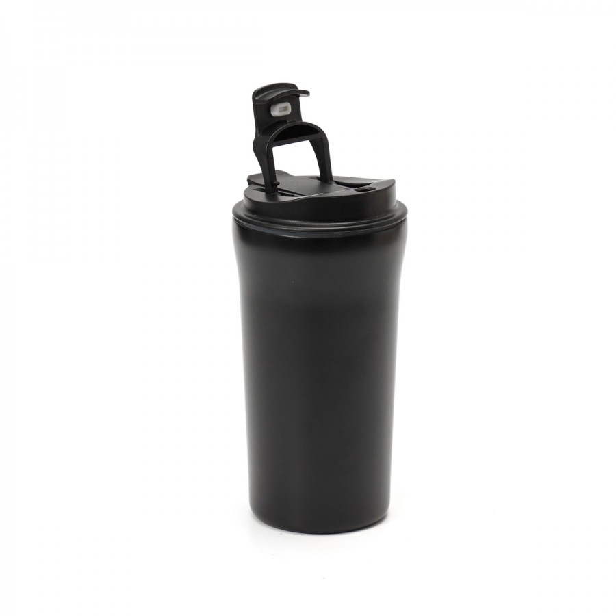 Vaso Térmico 500 ml Doble con Tapa y Sorbete Thermos Negro