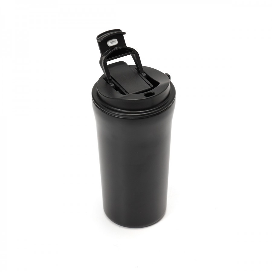 Vaso Térmico 500 ml Doble con Tapa y Sorbete Thermos Negro