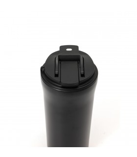 Vaso Térmico 500 ml Doble con Tapa y Sorbete Thermos Negro