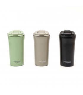 Vaso Térmico 500 ml Doble con Tapa y Sorbete Thermos Negro
