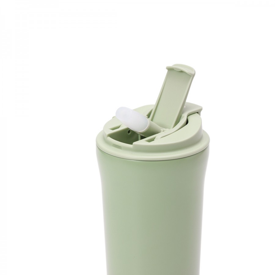 Vaso Térmico 500 ml Doble con Tapa y Sorbete Thermos Verde