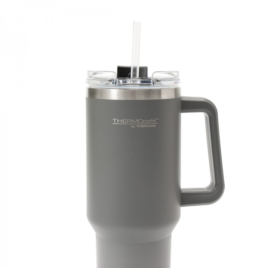 Taza de Viaje Térmica 1200 ml con Asa y Sorbete Thermos Gris
