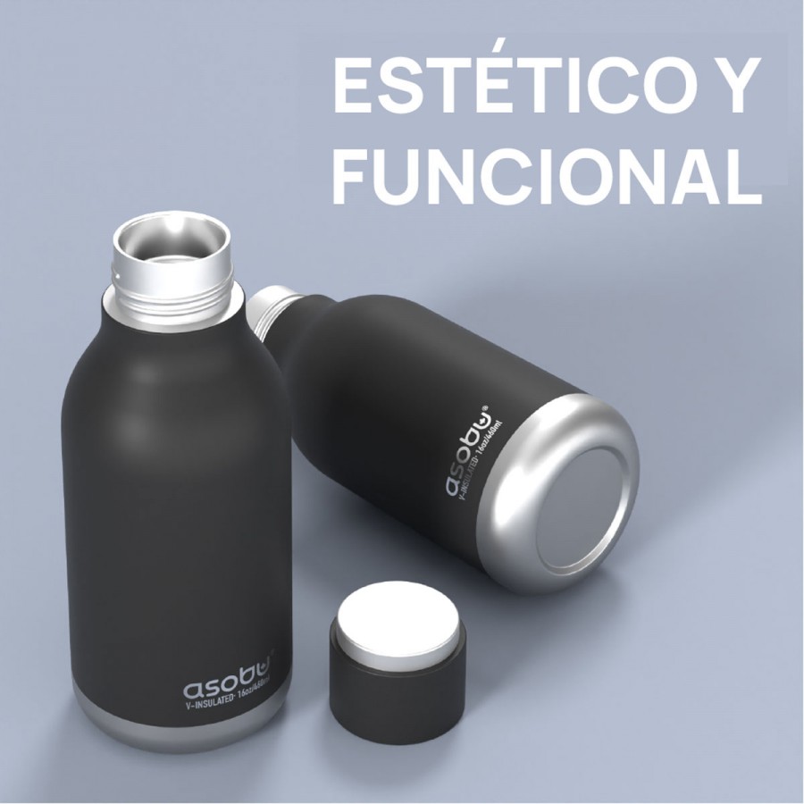 Botella Térmica Urban Black 460 ml Asobu