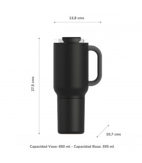 Vaso Térmico Duplex Black 660 ml y 360 ml Asobu