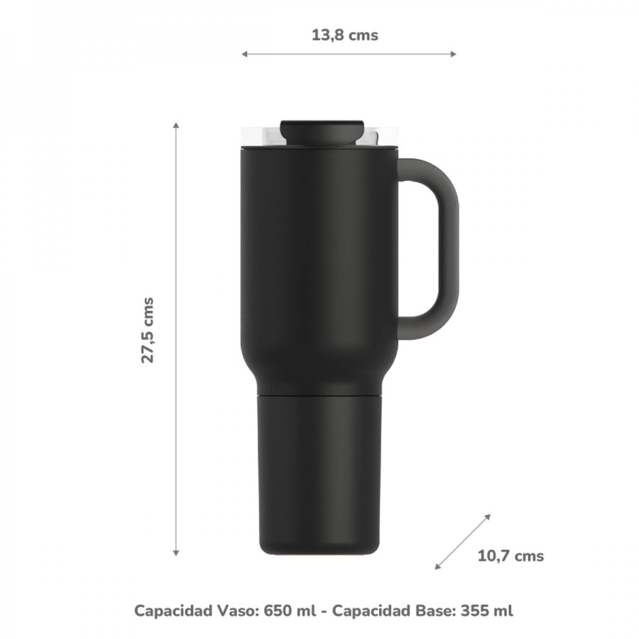 Vaso Térmico Duplex Black 660 ml y 360 ml Asobu