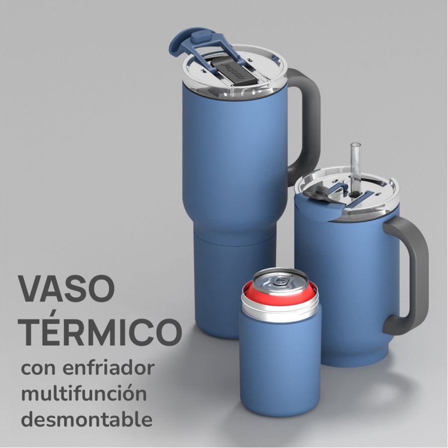 Vaso Térmico Duplex Slate Gray 660 ml y 360 ml Asobu