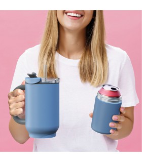 Vaso Térmico Duplex Slate Gray 660 ml y 360 ml Asobu