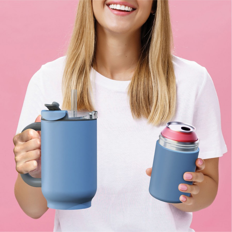 Vaso Térmico Duplex Slate Gray 660 ml y 360 ml Asobu