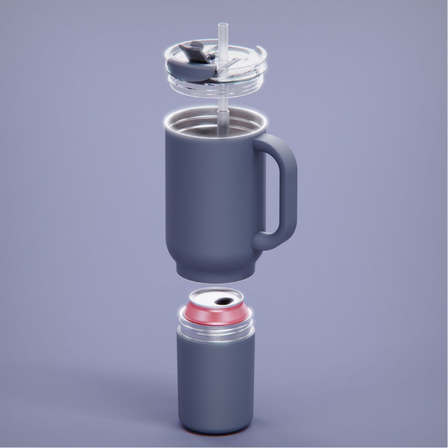 Vaso Térmico Duplex Slate Gray 660 ml y 360 ml Asobu