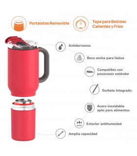 Vaso Térmico Duplex Red 660 ml y 360 ml Asobu