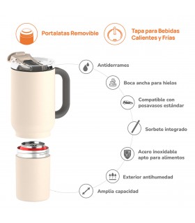 Vaso Térmico Duplex White 660 ml y 360 ml Asobu