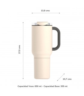 Vaso Térmico Duplex White 660 ml y 360 ml Asobu