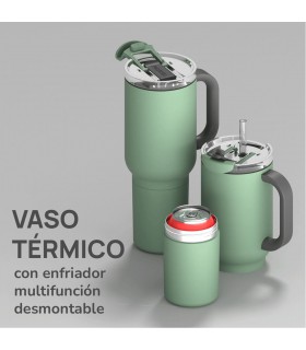 Vaso Térmico Duplex Basil Green 660 ml y 360 ml Asobu