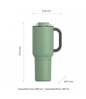 Vaso Térmico Duplex Basil Green 660 ml y 360 ml Asobu
