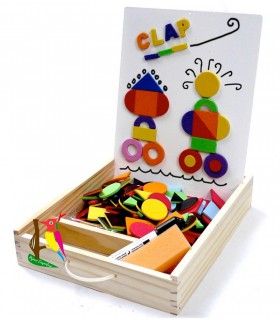 Imantado doble Formas Geométricas y Letras Juguetes Clap