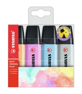 4 Resaltadores Boss Pastel Wallet