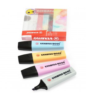 4 Resaltadores Boss Pastel Wallet