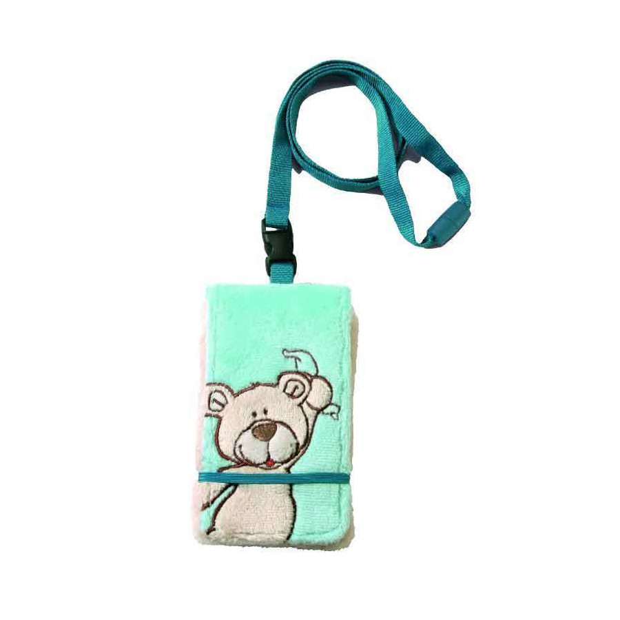 Portatarjetas de Oso marrón claro