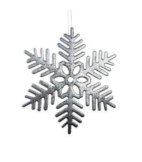 Adorno de Copo de Nieve 27 cm Plateado Alparamis